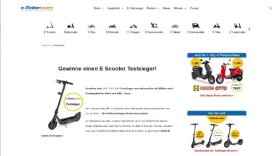 Nimm am e-Roller.com Gewinnspiel teil und gewinne einen E-Scooter ePF-2 XT 480